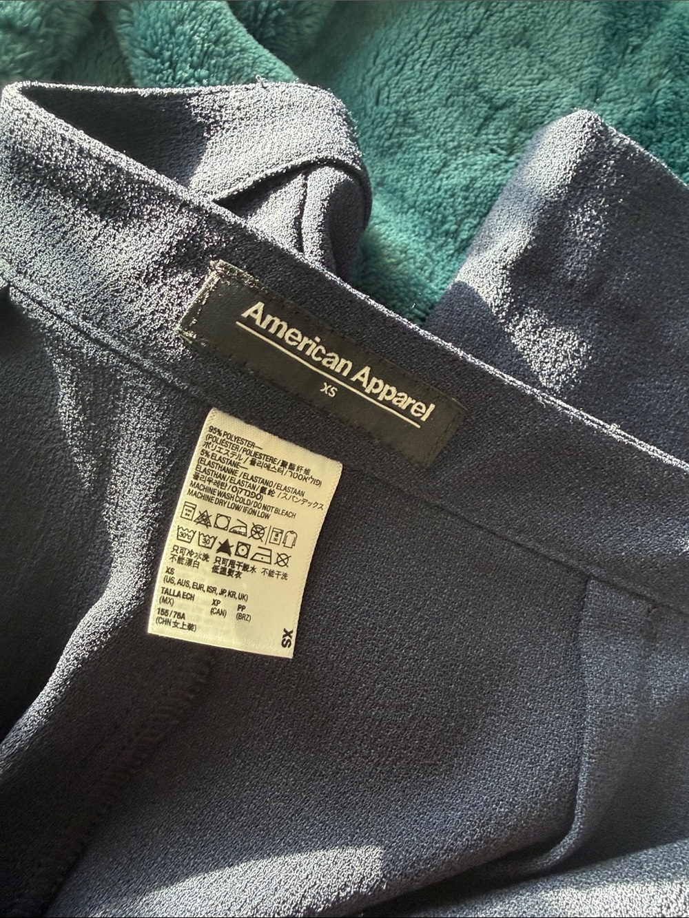 American Apparel Deep Navy High-Waist pants XS